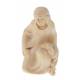 Houtsnijwerk Herder/herderin voor kerstfiguren van 10 cm / Nat-Goud 