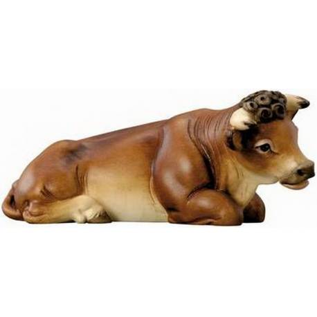 Houtsnijwerk Os 17 Cm / Gekleurd 