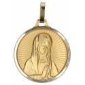 Medaille 23 mm OLV Bx - Metaal Verguld 