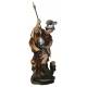 Houtsnijwerk St Joris 30 Cm / Gekleurd 