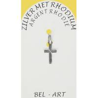Croix Argent Rhodié - 11 X 7 mm