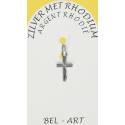 Croix Argent Rhodié - 11 X 7 mm