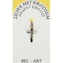Croix Argent Rhodié - 15 X 8 mm