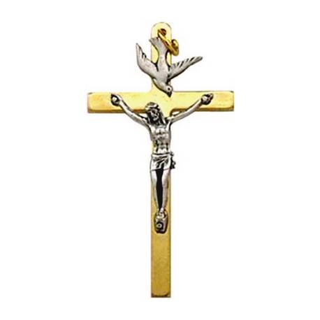 Croix St Esprit - 8.5 X 4.5 cm - Métal Doré