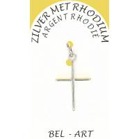 Croix Argent Rhodié - 20 X 15 mm