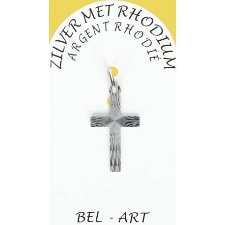 Kruisje Zilver + Rhodium - 20 X 13 mm 