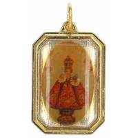 Medaille Rect E.J. De Prague Doré 25 X 18 Mm