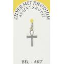 Croix Argent Rhodié - 15 X 10 mm