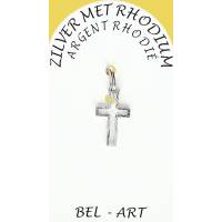 Croix Argent Rhodié - 15 X 10 mm