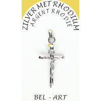 Croix Argent Rhodié - 25 X 18 mm