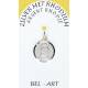 Médaille Argent Rhodié - St P. Pio - 14 mm
