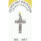 Croix Argent Rhodié - 22 X 15 mm