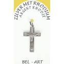 Croix Argent Rhodié - 22 X 15 mm