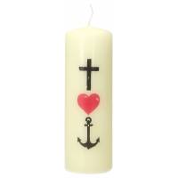 Kaars 120 X 40 Hoop - Geloof - Liefde 