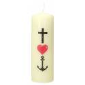 Kaars 120 X 40 Hoop - Geloof - Liefde 