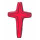Croix Céramique - 13.5 X 9 cm - Rouge
