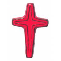 Croix Céramique - 13.5 X 9 cm - Rouge