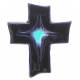 Croix Céramique - 14 X 11 cm - Bleu Foncé