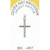 Croix Argent Rhodié - 20 X 13 mm