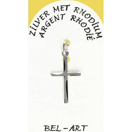 Kruisje Zilver + Rhodium - 20 X 14 mm 