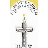 Kruisje Zilver + Rhodium - 30 X 21 mm 