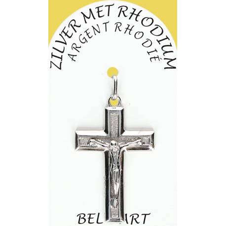 Kruisje Zilver + Rhodium - 30 X 21 mm 