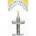 Croix Argent Rhodié - 30 X 21 mm