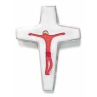 Croix Céramique - 16 X 11.5 cm - Blanc