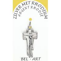 Kruisje Zilver + Rhodium - 28 X 14 mm 