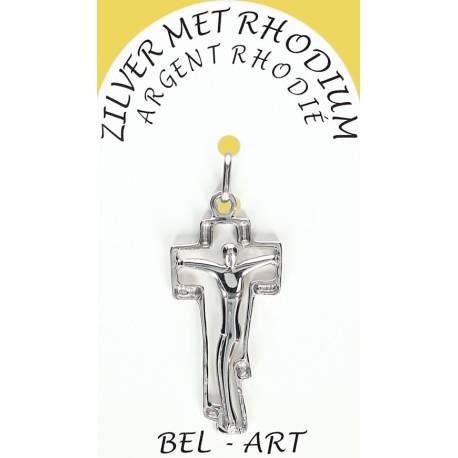 Croix Argent Rhodié - 28 X 14 mm