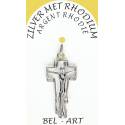 Croix Argent Rhodié - 28 X 14 mm