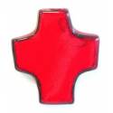 Kruisje Keramiek 9 X 8 Cm Rood 