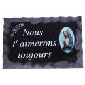 Grafplaat 9X14 cm - Nous t'aimerons toujours 