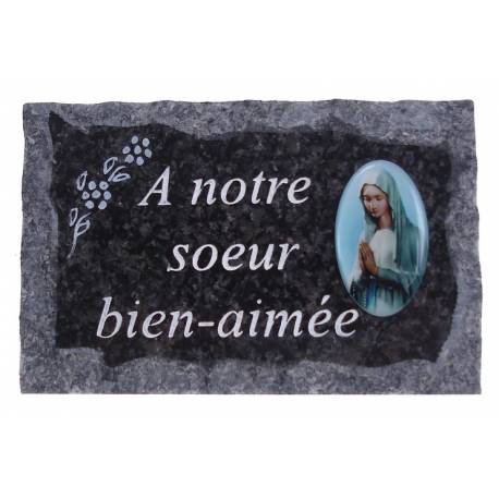 Plaque Cimetiere A Notre Soeur Bien-Aimee 9x14