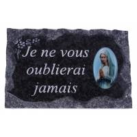 Grafplaat 9X14 cm - Je ne vous oublierai jamais 