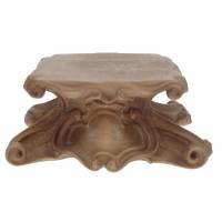 Socle sur pied pour statue bois sculpté ton bois 10X4X5.5 CM