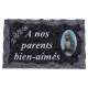 Plaque Cimetiere A Nos Parents Bien-Aimes 9x14