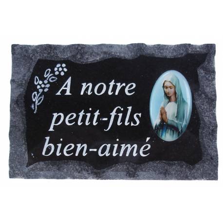 Plaque Cimetiere A Notre Petit-Fils Bien-Aime 9x14