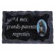 Plaque Cimetière 9X14 cm - A mes grands-parents regrettés