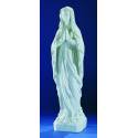 N.D. de Lourdes - 80 cm - "marbre" blanc