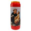Noveenkaars / rood / Borstbeeld H Antonius 