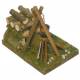 Accessoire crèche feu de camp 15x10xh15cm 220 v