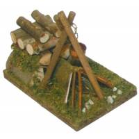 Accessoire crèche feu de camp 15x10xh15cm 220 v