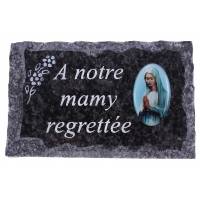 Plaque Cimetiere A Notre Mamy Regrettee 9x14