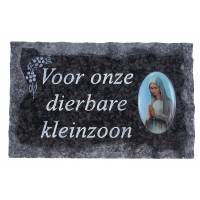 Plaque Cimetiere Voor Onze Dierbare Kleinzoon 9x14