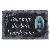 Plaque Cimetiere Voor Mijn Dierbare Kleindochter 9x14