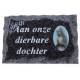 Plaque Cimetiere Aan Onze Dierbare Dochter 9x14