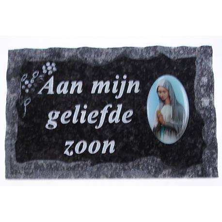 Grafplaat 9x14 Aan Mijn Geliefde Zoon 