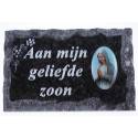 Grafplaat 9x14 Aan Mijn Geliefde Zoon 