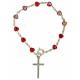 Bracelet - dizainier Coeurs irisés rouges
